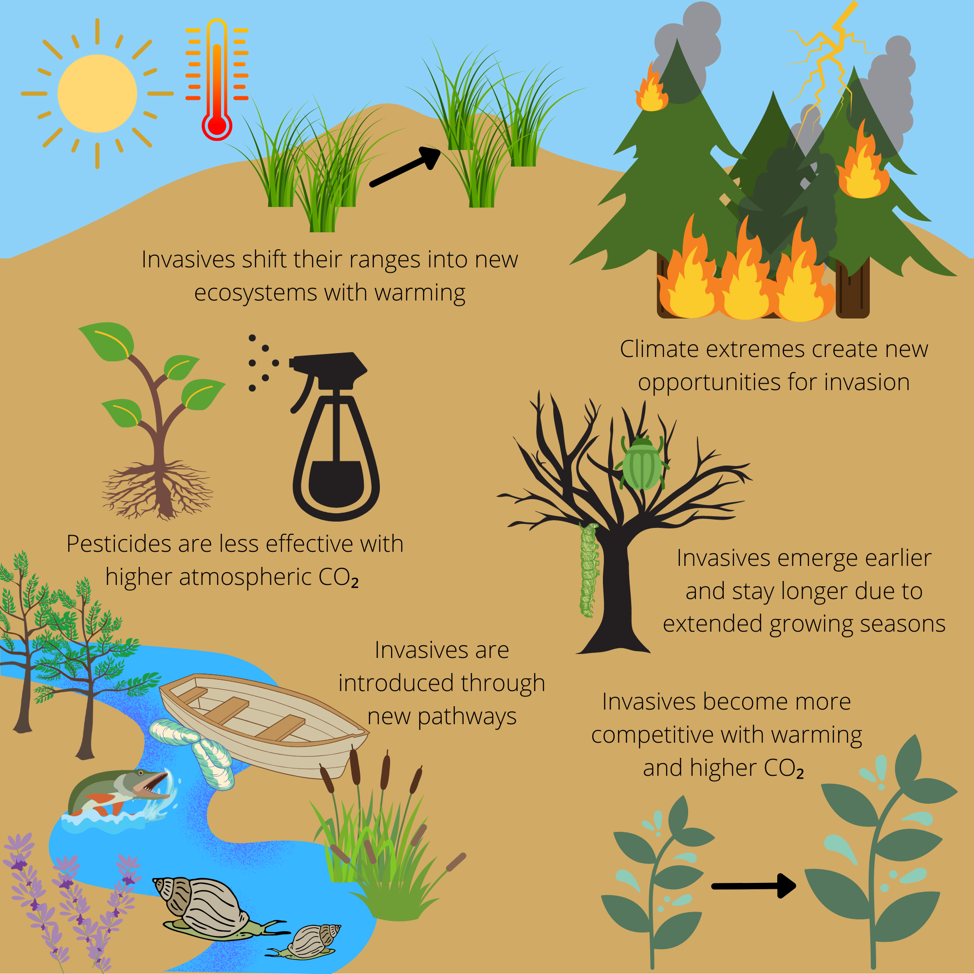 Climate + Invasive Species Diagram
