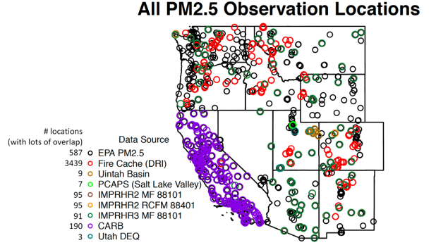 PM2.5 Observation Locations