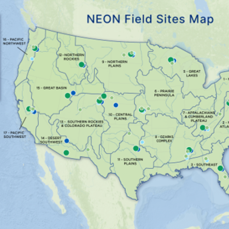 NEON Sites Map