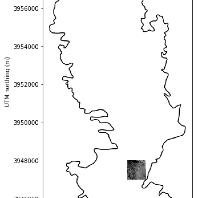 Figure 3: Map of the Chimney Tops 2 Fire Boundary with Sample NEON Data