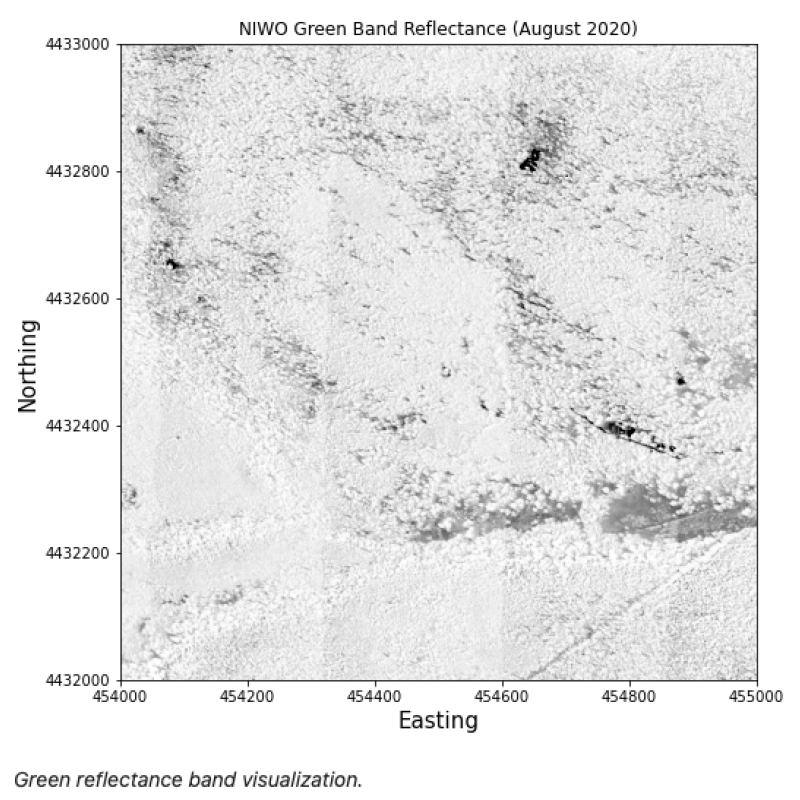 NIWO Green Band Reflectance (August 2020)