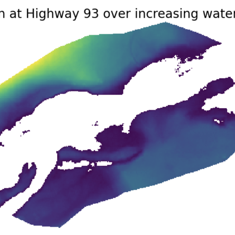 highway 93 increasing water levels