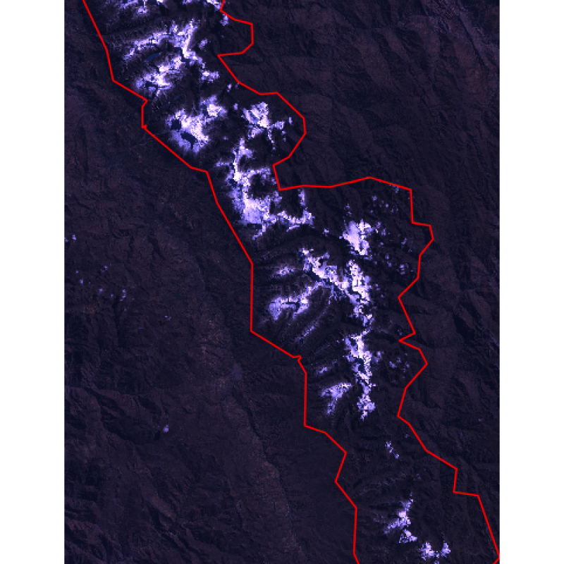 Landsat of Huascaran Peru