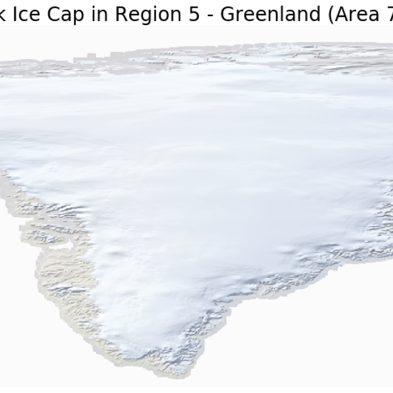 Flade Isblink ice cap in region 5, Greenland. 